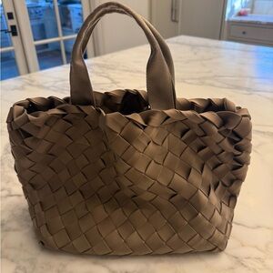 Naghedi Taupe Woven Tote Bag